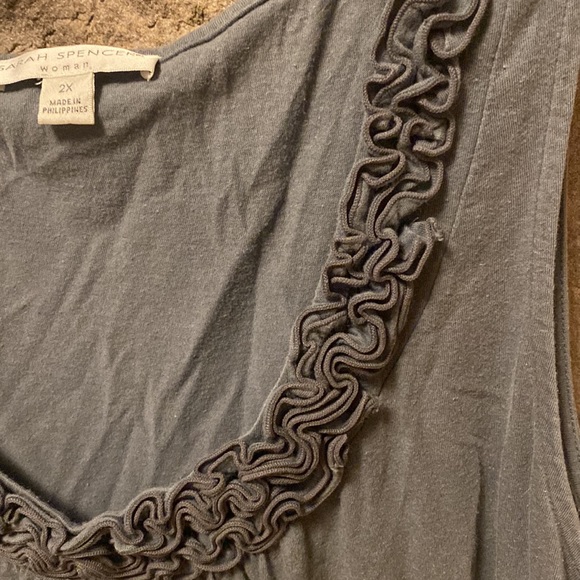 Sarah Spencer grey Womens Blouse. Size 2X. - Picture 3 of 3